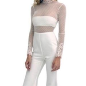 SSO by Danielle Lace Jumpsuit Ivory